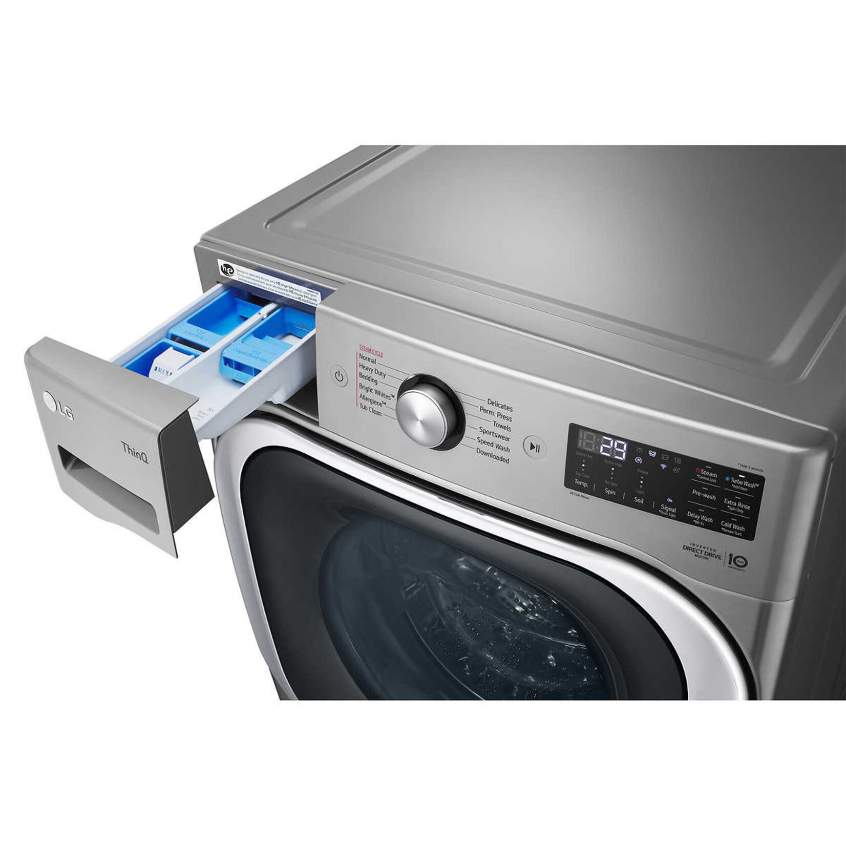 LG Electronics #WM8980HVA - LG 5.2 cu. ft. Mega Capacity Smart wi-fi Enabled Front Load Washer with TurboWash® and Built-In Intelligence