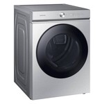 SAMSUNG #DVE53BB8700T Bespoke 7.6 cu. ft. Ultra-Capacity Vented Smart Electric Dryer in Silver Steel with Super Speed Dry and AI Smart Dial