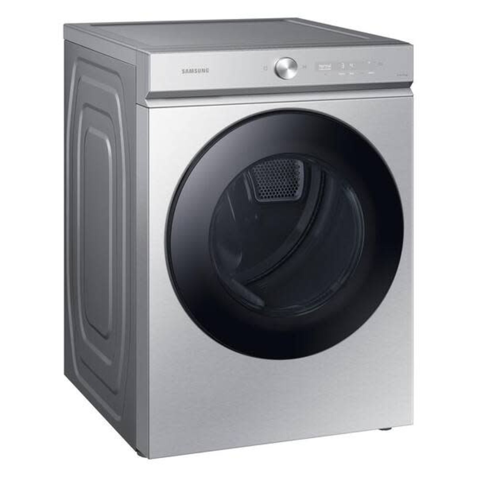 SAMSUNG #DVE53BB8700T Bespoke 7.6 cu. ft. Ultra-Capacity Vented Smart Electric Dryer in Silver Steel with Super Speed Dry and AI Smart Dial