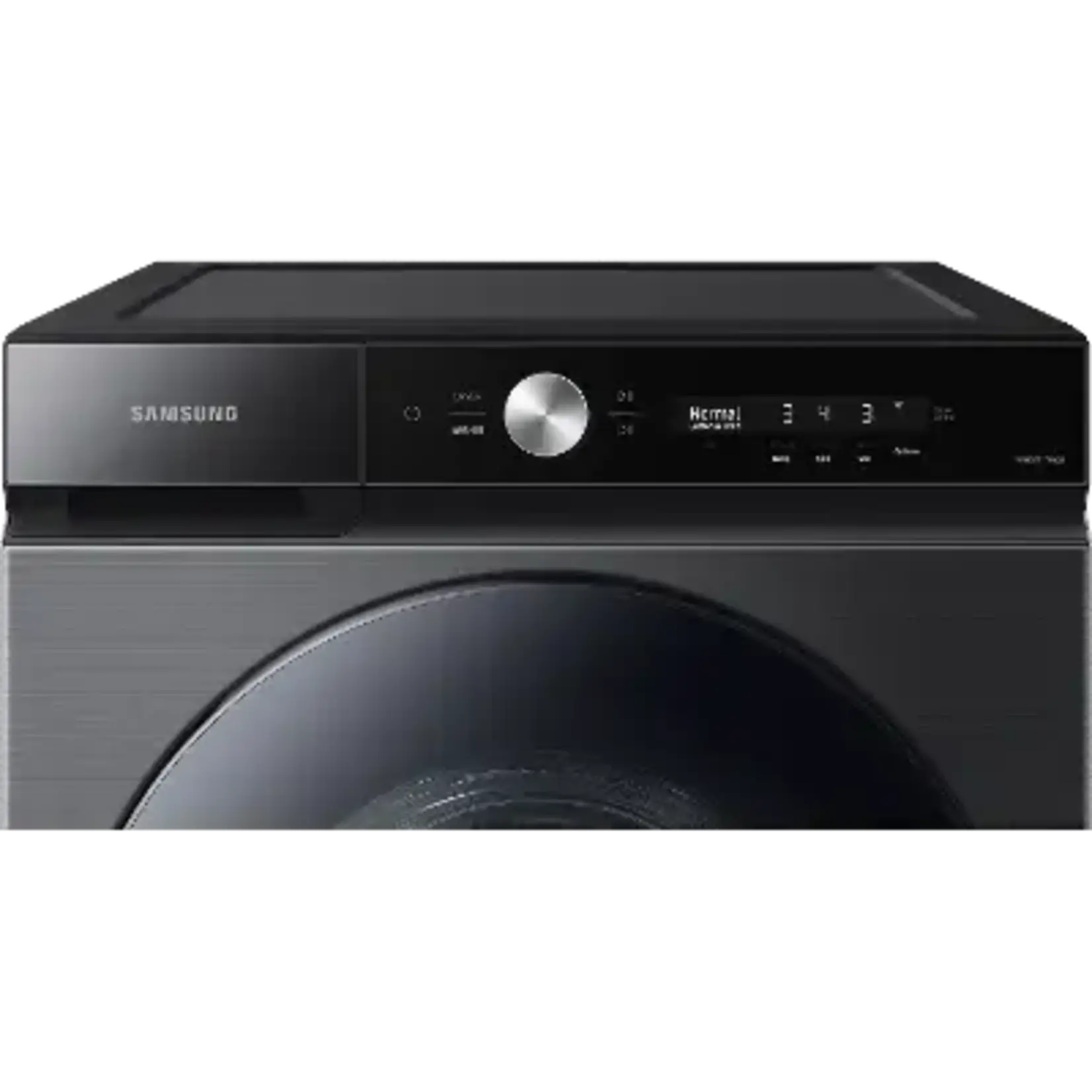 SAMSUNG #WF53BB8700AV - SAMSUNG Bespoke 5.3 cu. ft. Ultra-Capacity Smart Front Load Washer in Brushed Black with Super Speed Wash and AI Smart Dial