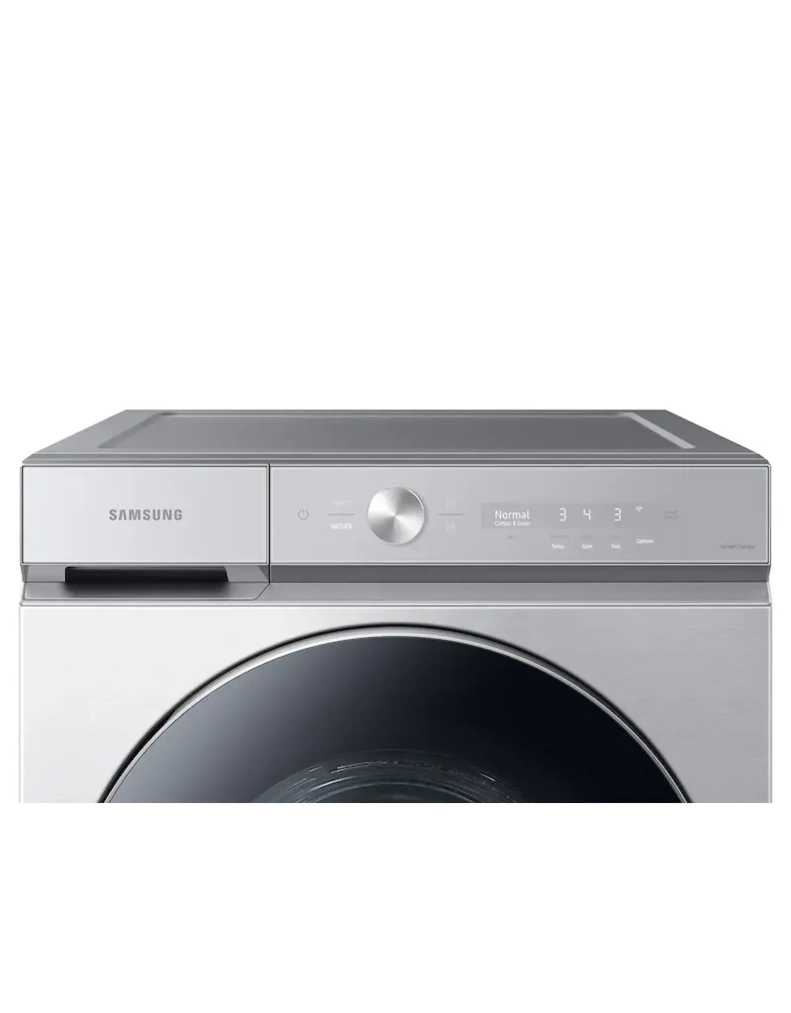 SAMSUNG WF53BB8900AT Bespoke 5.3 cu. ft. Ultra-Capacity Smart Front Load Washer in Silver Steel with AI OptiWash and Auto Dispense