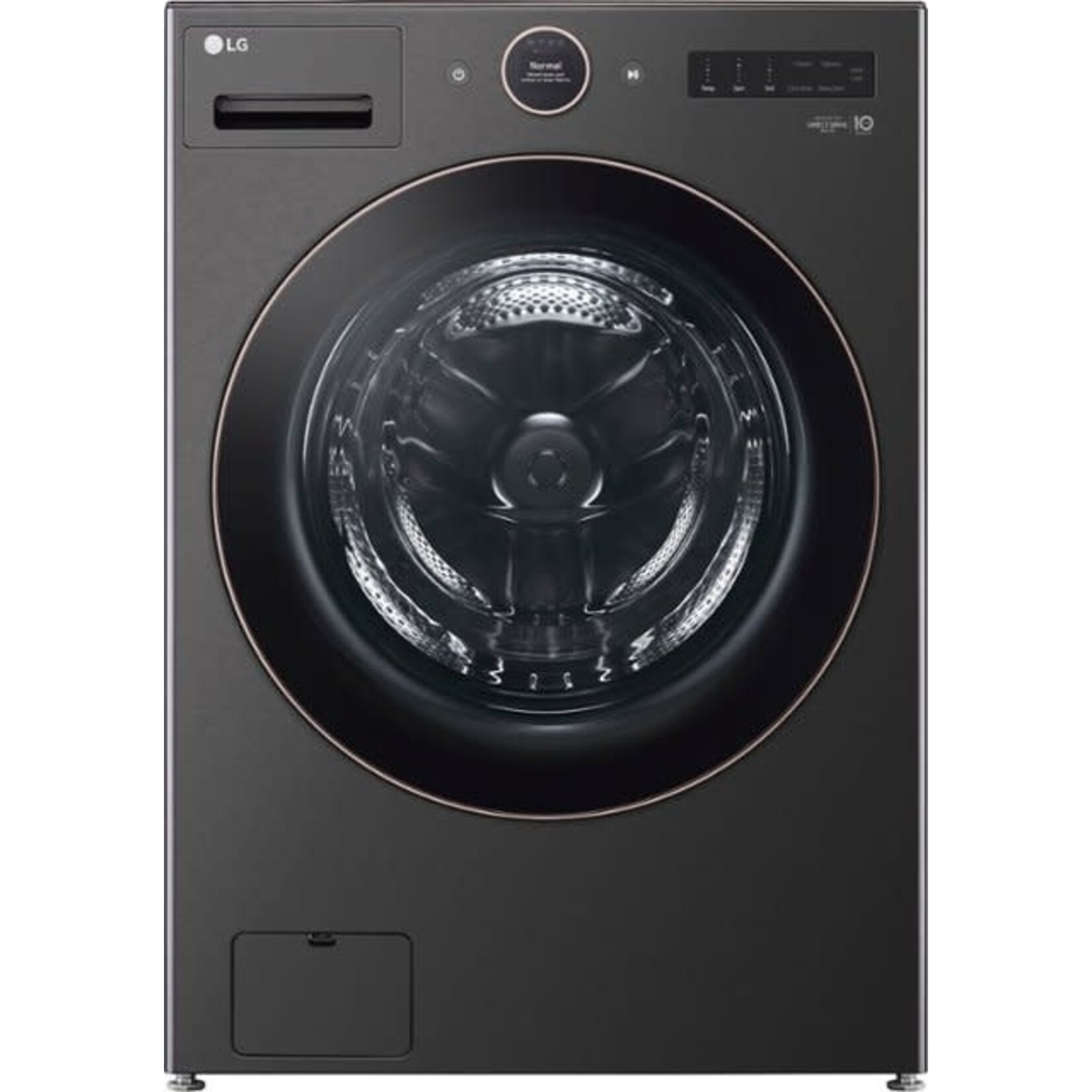 LG WM6500HBA LG 5-cu ft Stackable Steam Cycle Smart Front-Load Washer (Black) ENERGY STAR