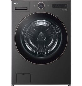 L.G WM6500HBA LG 5-cu ft Stackable Steam Cycle Smart Front-Load Washer (Black) ENERGY STAR