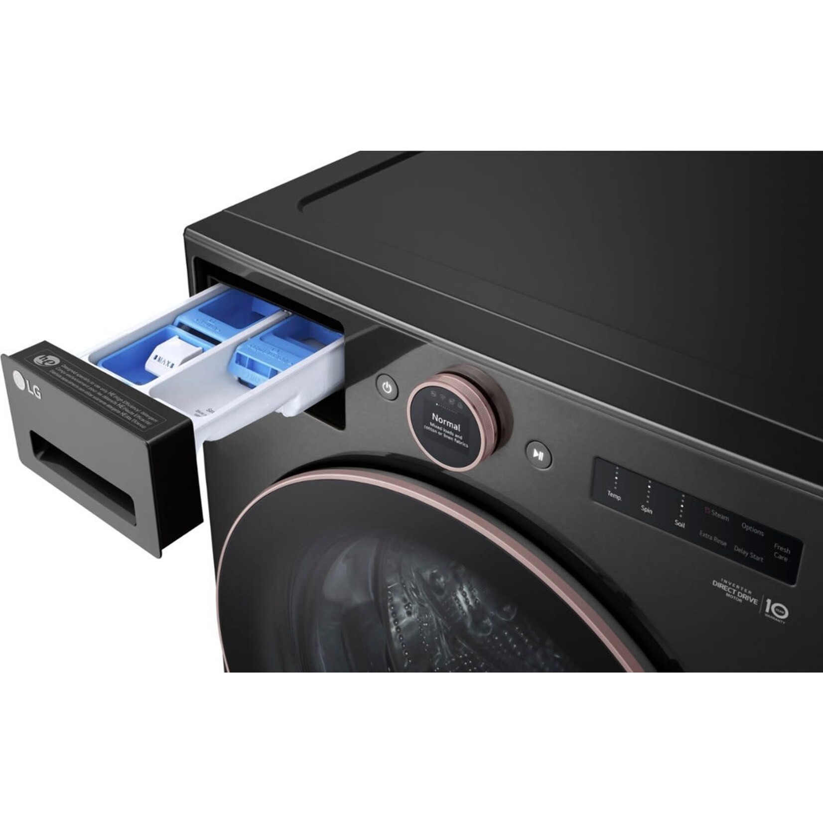 LG CPS-WM6500HBA - LG 5-cu ft Stackable Steam Cycle Smart Front-Load Washer (Black) ENERGY STAR