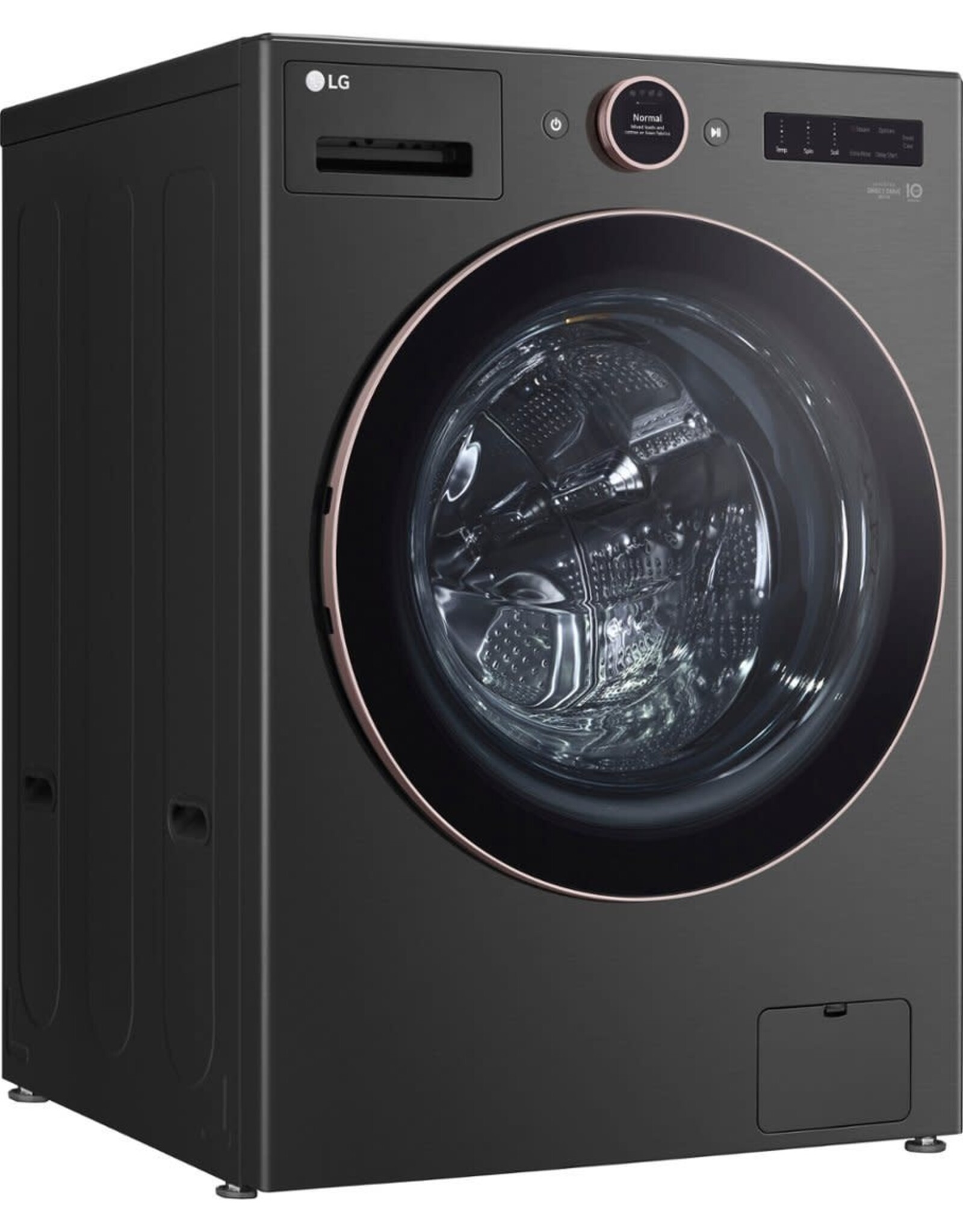 L.G WM6500HBA LG 5-cu ft Stackable Steam Cycle Smart Front-Load Washer (Black) ENERGY STAR