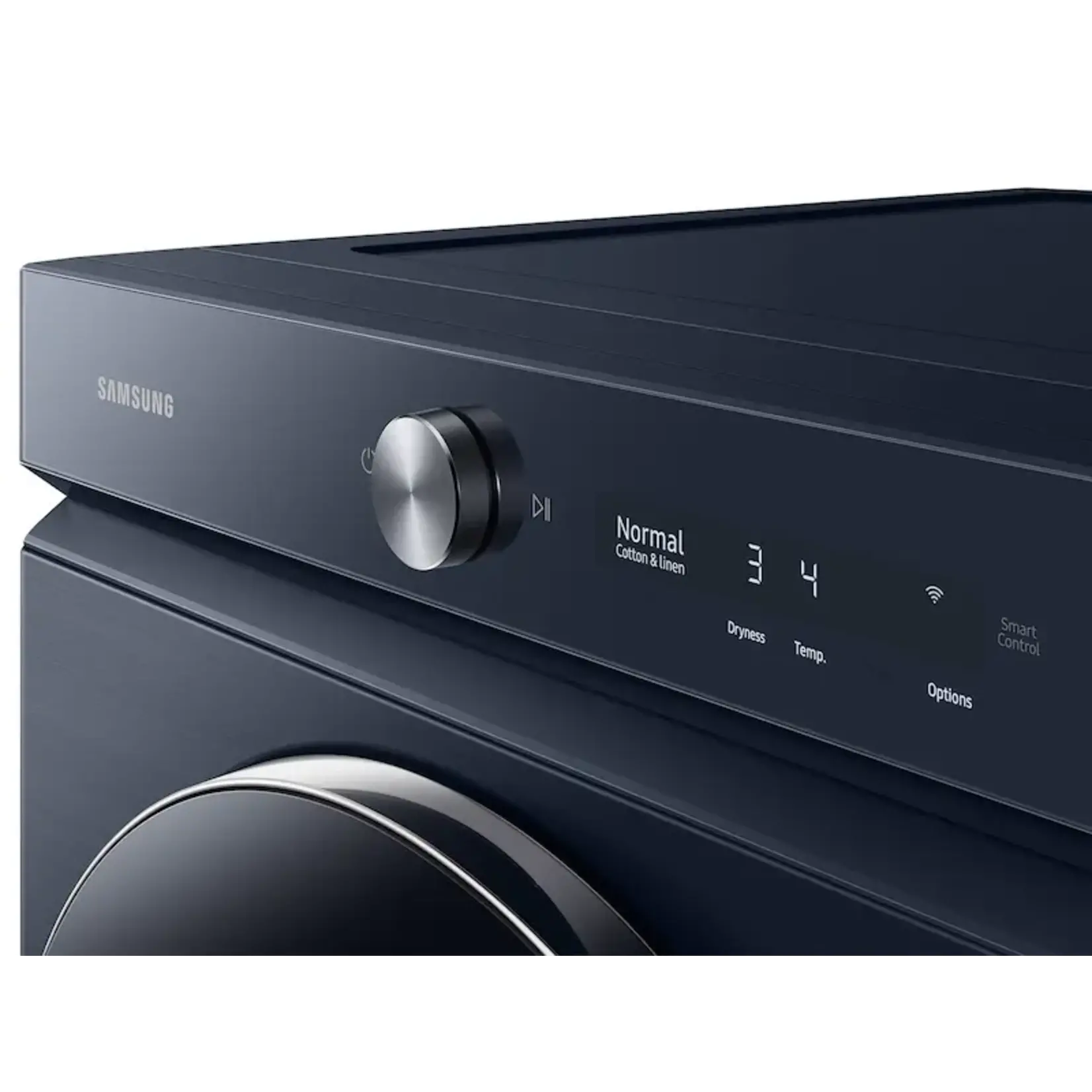 SAMSUNG #DVE53BB8900D  Samsung Bespoke 7.6-cu ft Stackable Steam Cycle Smart Electric Dryer (Brushed Navy) ENERGY STAR