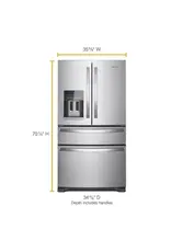 WHIRLPOOL WRX735SDHZ 25 cu. ft. French Door Refrigerator in Fingerprint Resistant Stainless Steel