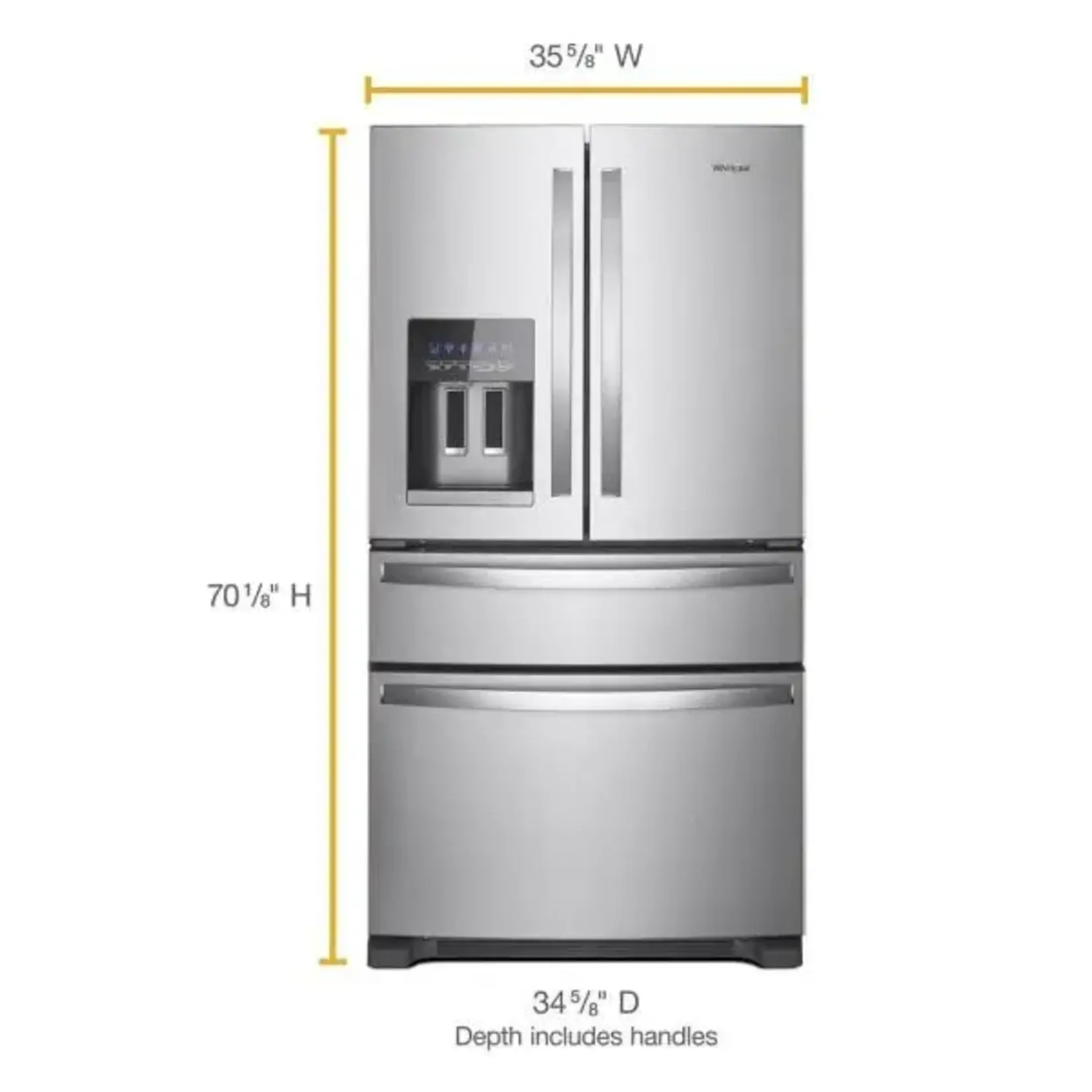 Whirlpool #*WRX735SDHZ 25 cu. ft. French Door Refrigerator in Fingerprint Resistant Stainless Steel