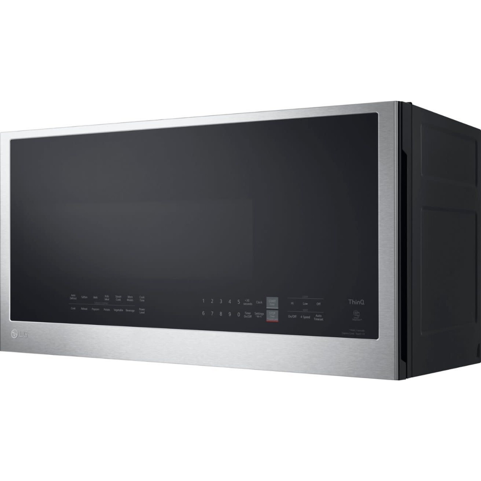 LG #MVEL2033F Smart 30 in. W 2 cu. ft. Over the Range Microwave with EasyClean 1,050-Watt in PrintProof Stainless Steel