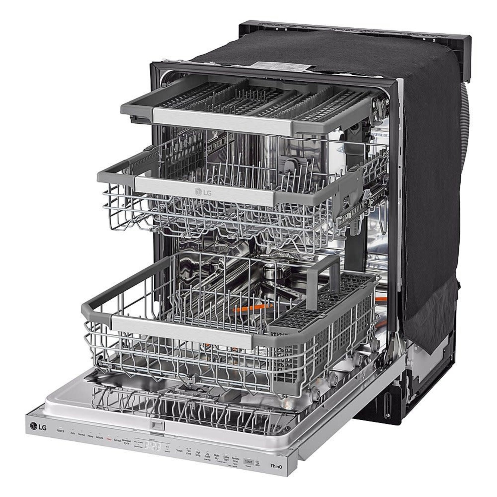 LG #LDPH7972S - LG 24" Top Control Smart Built-In Stainless Steel Tub Dishwasher with 3rd Rack, QuadWash Pro and 42dba - PrintProof Stainless Steel