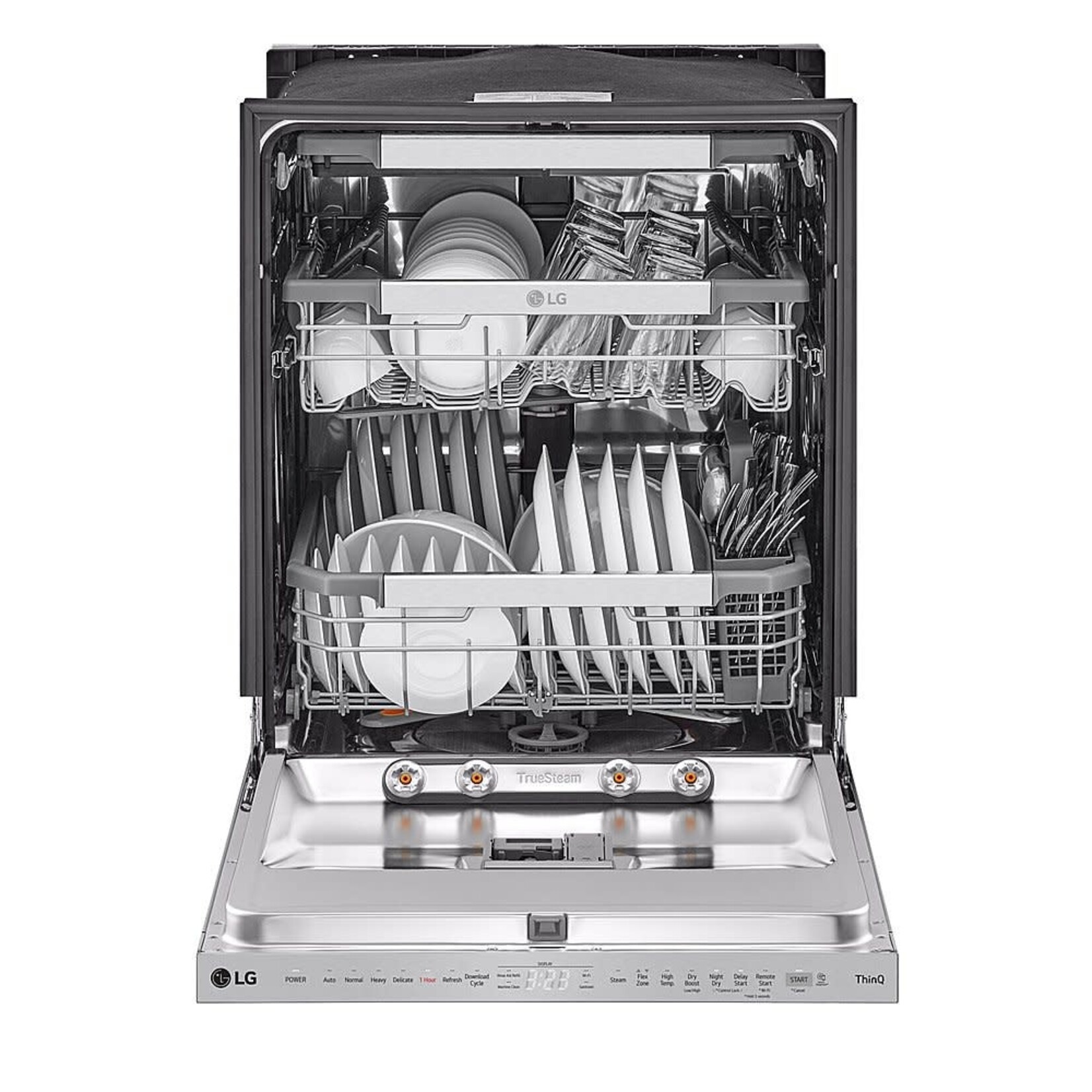 LG #LDPH7972S - LG 24" Top Control Smart Built-In Stainless Steel Tub Dishwasher with 3rd Rack, QuadWash Pro and 42dba - PrintProof Stainless Steel