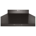 LG *HCED3015D 30 Inch Wall Mount Range Hood with 5 Speed 600 CFM Blower, Dishwasher Mesh Filters, Low Profile Body, IR Touch Controls, Dual Level LED Lighting, and UL Listed: Black Stainless Steel