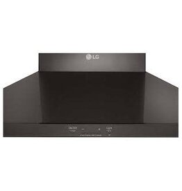 L.G HCED3015D 30 Inch Wall Mount Range Hood with 5 Speed 600 CFM Blower, Dishwasher Mesh Filters, Low Profile Body, IR Touch Controls, Dual Level LED Lighting, and UL Listed: Black Stainless Steel