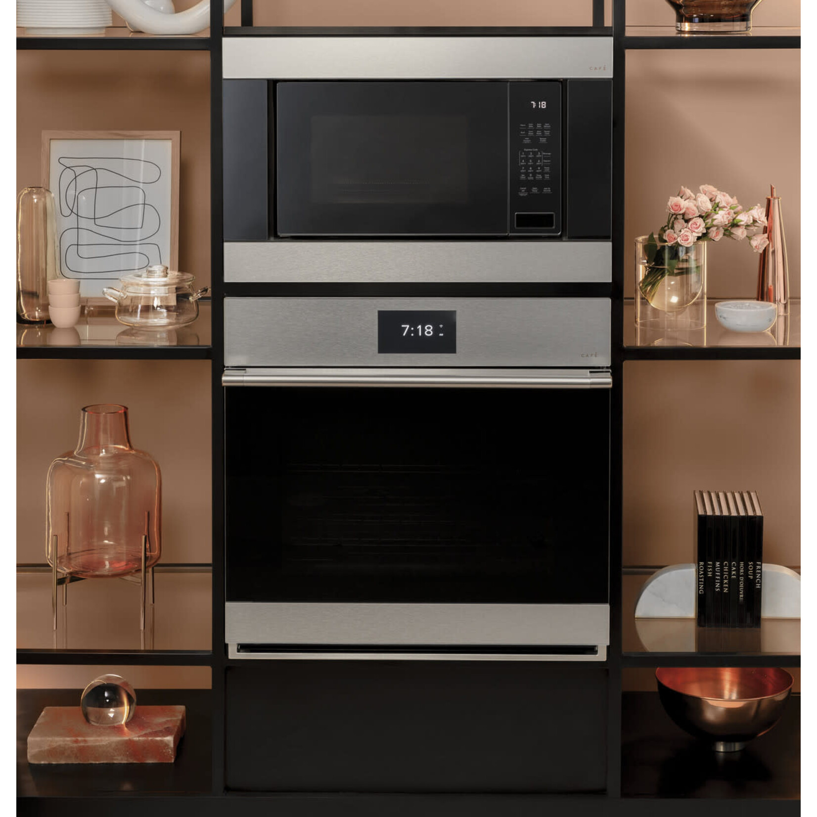 Café Appliances CTS70DM2N2S5 Café™ 30" Smart Single Wall Oven with Convection in Platinum Glass
