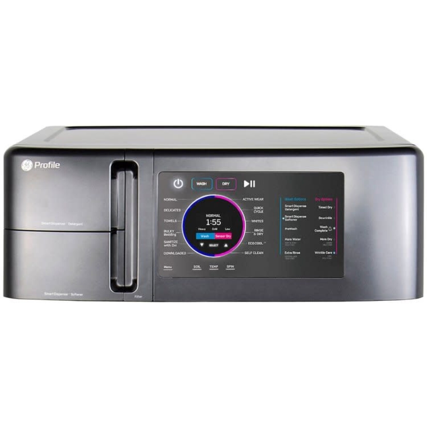 GE Profile #*PFQ97HSPVDS GE Profile™ 4.8 cu. ft. Capacity UltraFast Combo with Ventless Heat Pump Technology Washer/Dryer