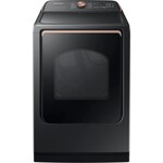 SAMSUNG #DVG55A7700V Samsung  7.4 cu. ft. Vented Gas Dryer with Steam Sanitize+ in Brushed Black