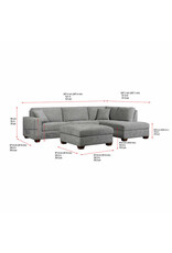 Thomasville Thomasville Miles Fabric Sectional with Storage Ottoman