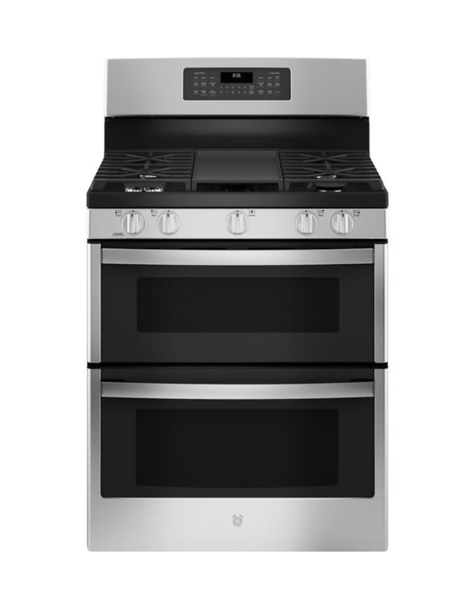 GE JGBS86SPSS  30 in. 6.8 cu. ft. Freestanding Double Oven Gas Range in Stainless Steel with Convection and Air Fry
