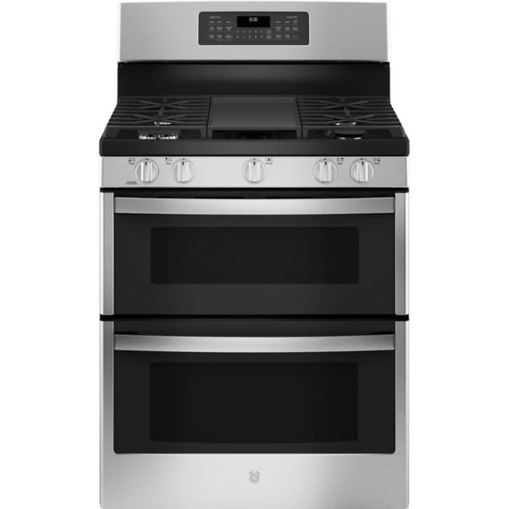 GE #JGBS86SPSS - G.E. 30 in. 6.8 cu. ft. Freestanding Double Oven Gas Range in Stainless Steel with Convection and Air Fry