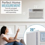 #KSTAT08-1C Keystone 8,000 BTU 115V Through-The-Wall AC Remote Dehumidifier Sleep Mode 24H Timer for Rooms up to 350 sq. ft.