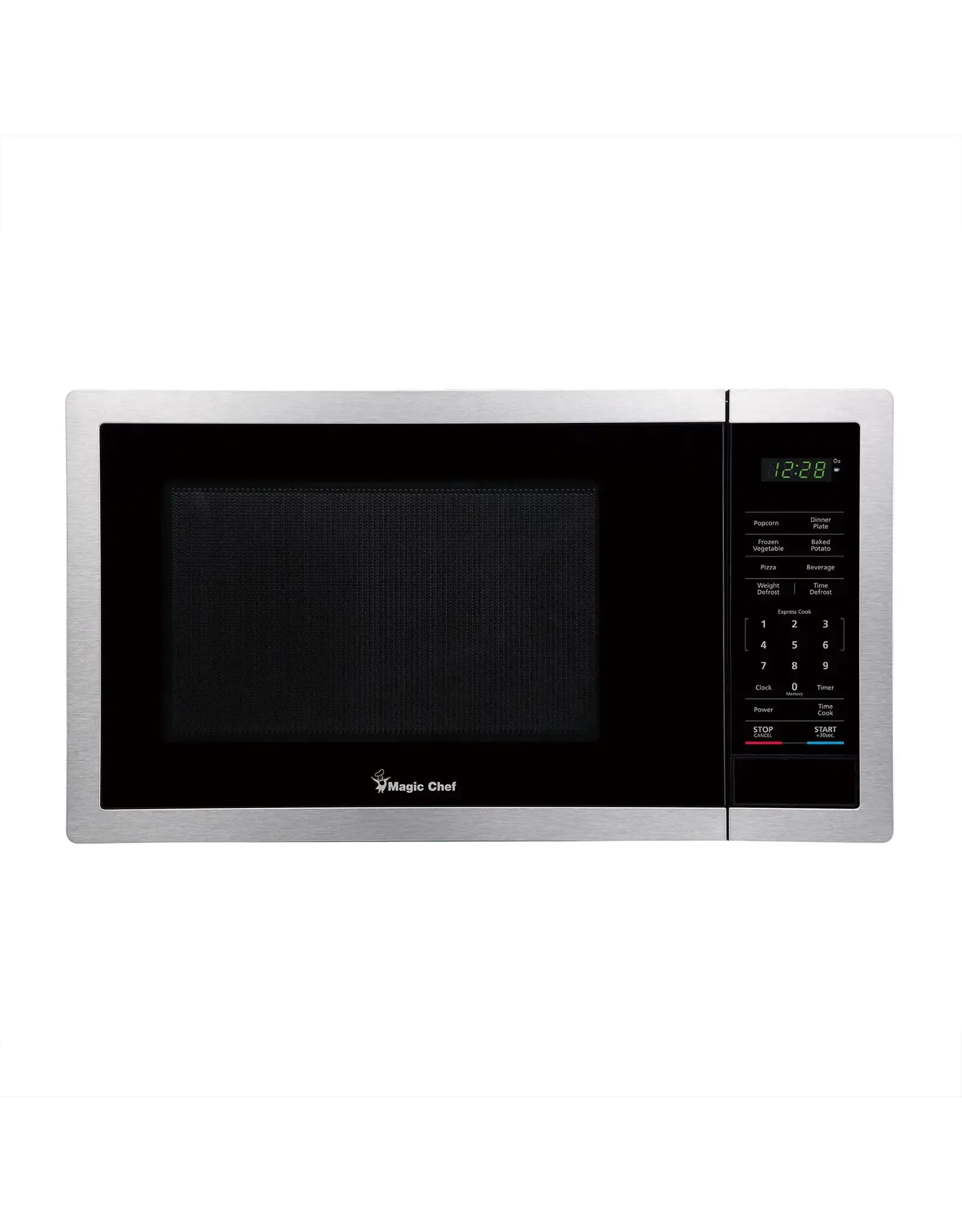 Magic Chef MC99MST Countertop Microwave Oven, Small Microwave for Compact  Spaces, Kitchen Microwave, 900 Watts, 0.9 Cubic Feet, Stainless Steel