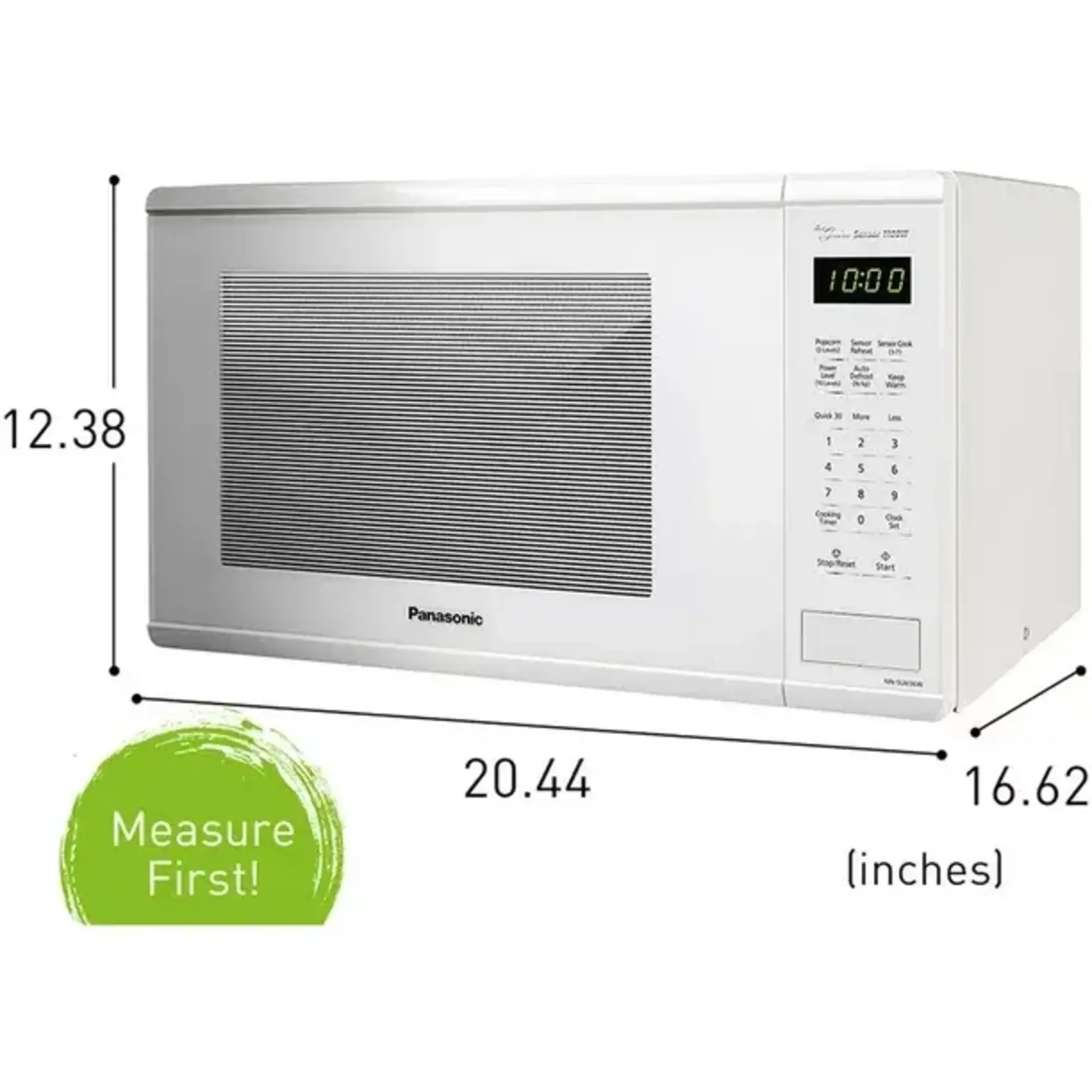 #NN-SU656W Panasonic Panasonic Genius Sensor 1.3-Cu. Ft. 1100W Countertop Microwave Oven in White