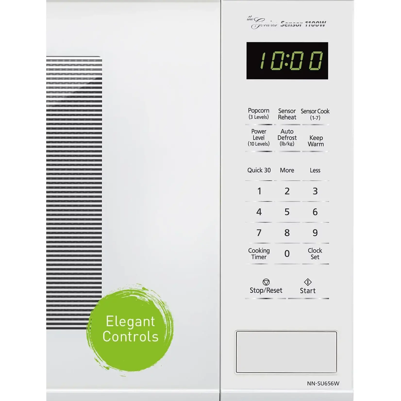 #NN-SU656W Panasonic Panasonic Genius Sensor 1.3-Cu. Ft. 1100W Countertop Microwave Oven in White