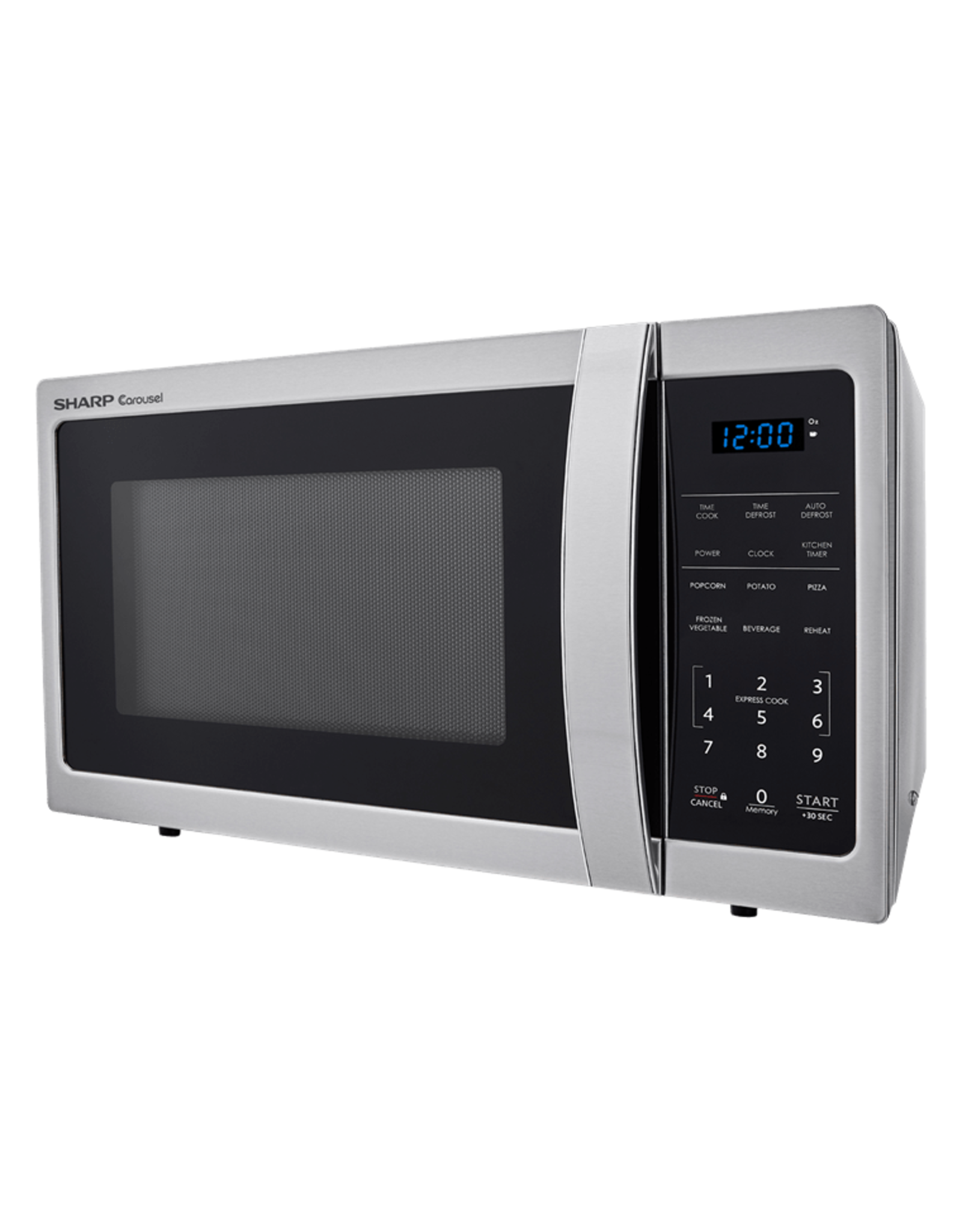 Sharp 0.9cu ft 900Watt Countertop Microwave (Stainless Steel) Black