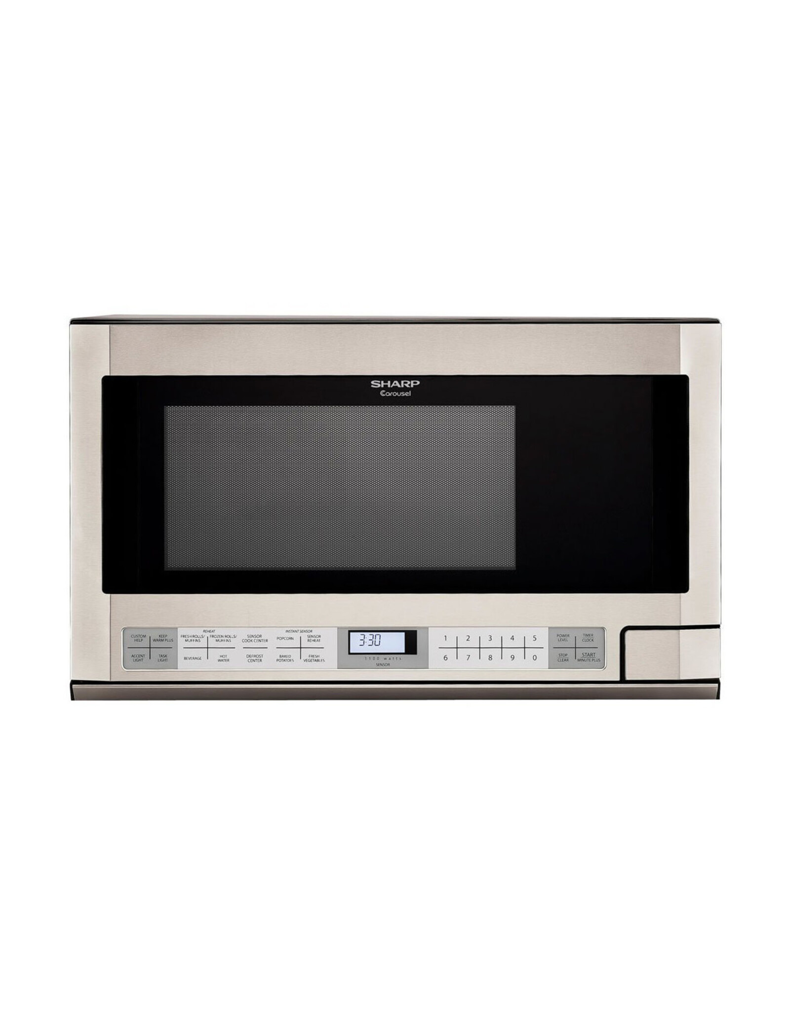 Sharp® R1214T 1.5 Cu Ft Over-The-Range Microwave, Stainless Steel Item #714218