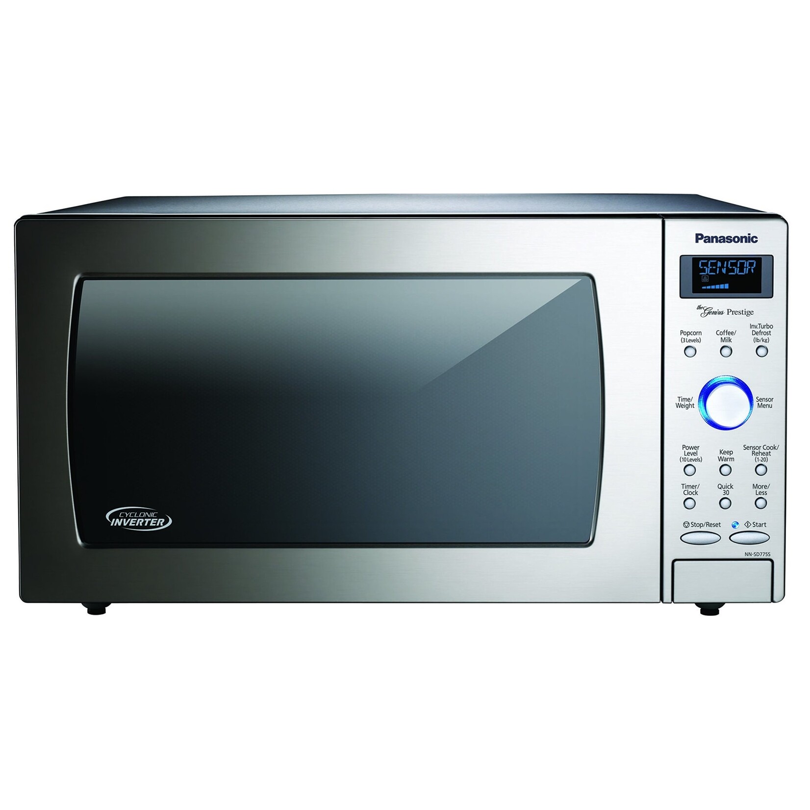 Panasonic 1.6 Cu. Ft. Built-In/Countertop Cyclonic Wave Microwave Oven with Inverter Technology, Stainless Steel NN-SD775S