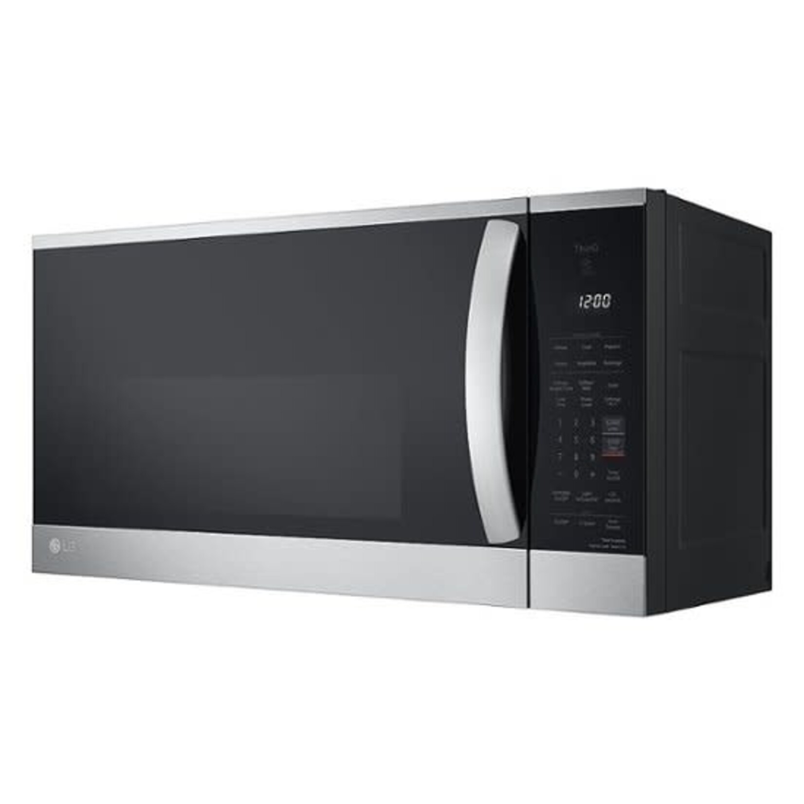 LG #MVEM1825F - LG 1.8-cu ft 1000-Watt Smart Over-the-Range Microwave with Sensor Cooking (Printproof Stainless Steel)