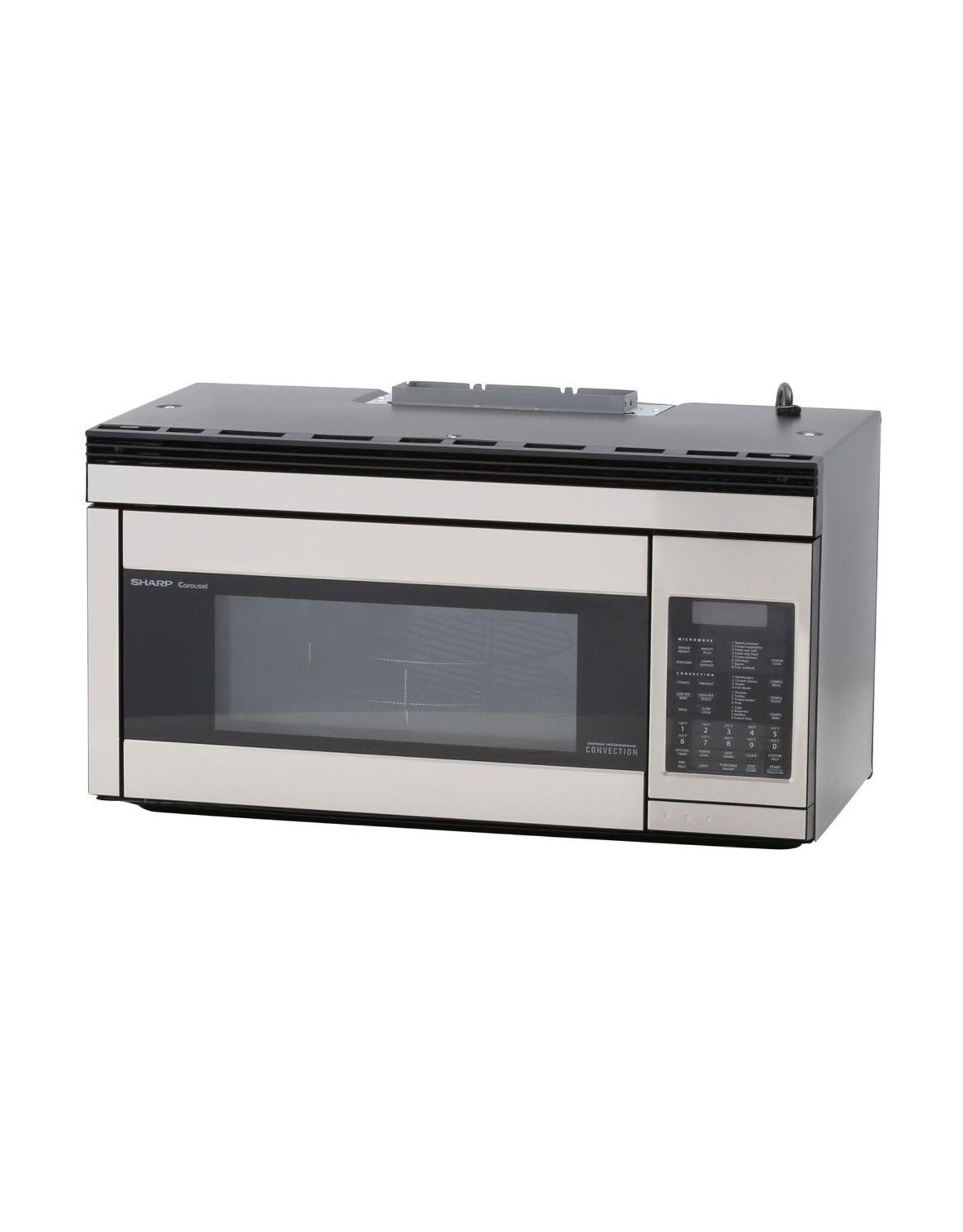 1.1 cu. ft. 850W Sharp Stainless Steel Over-the-Range Convection Microwave Oven (R1874TY)