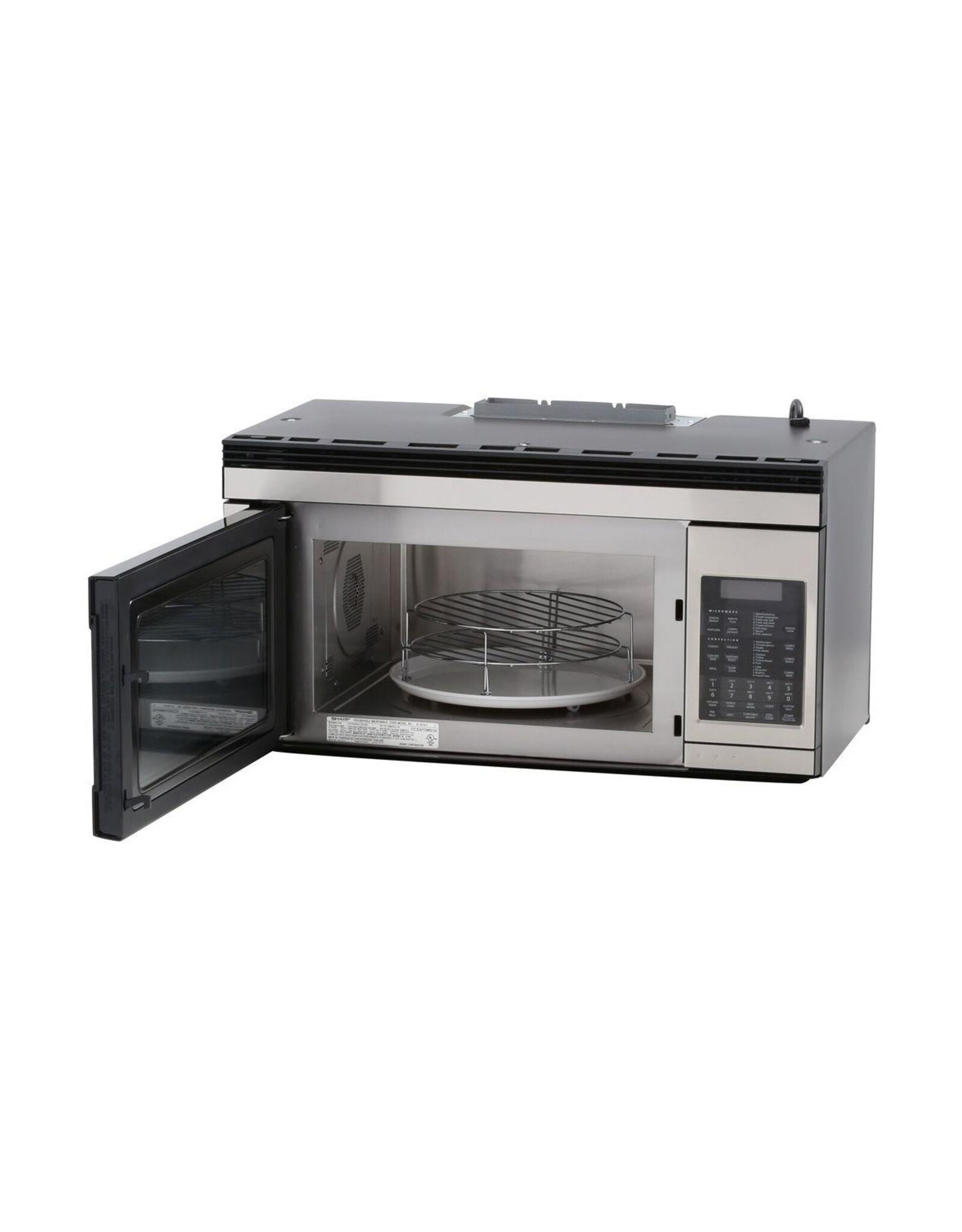 1.1 cu. ft. 850W Sharp Stainless Steel Over-the-Range Convection Microwave Oven (R1874TY)