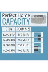 KEYSTONE KSTAT12-1D Keystone Energy Star 12,000 BTU 115V Through-The-Wall Air Conditioner with Follow Me Lcd Remote Control, KSTAT12-1D