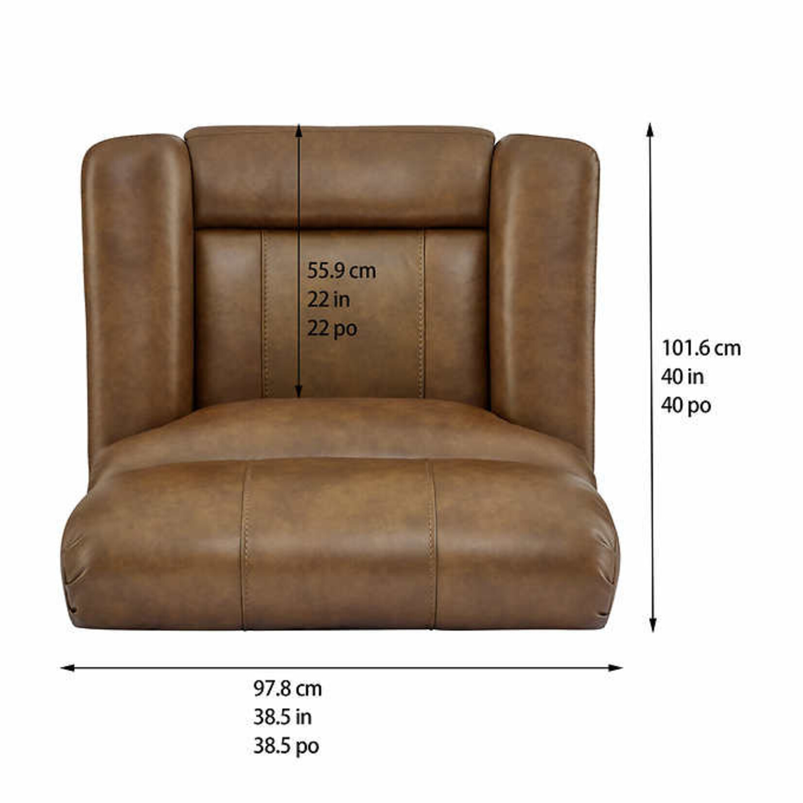 #1656721 Barcalounger Presley Leather Power Rocker Recliner with Power Headrest
