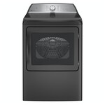 GE Profile PTD60EBPRDG  7.4 cu. ft. Smart Diamond Gray Electric Dryer with Sanitize Cycle and Sensor Dry, ENERGY STAR