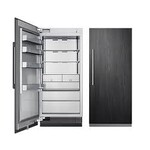 *DRZ36980LAP 36 Inch Panel Ready Freezer Column with 21.4 Cu. Ft Capacity, Push-to-Open™ Door Assist, SteelCool™ Interior, Dual Ice Makers, Power Freeze, Tempered Spill-Proof Shelving, IQ Remote Diagnostics™ and ENERGY STAR®: Left Hinge