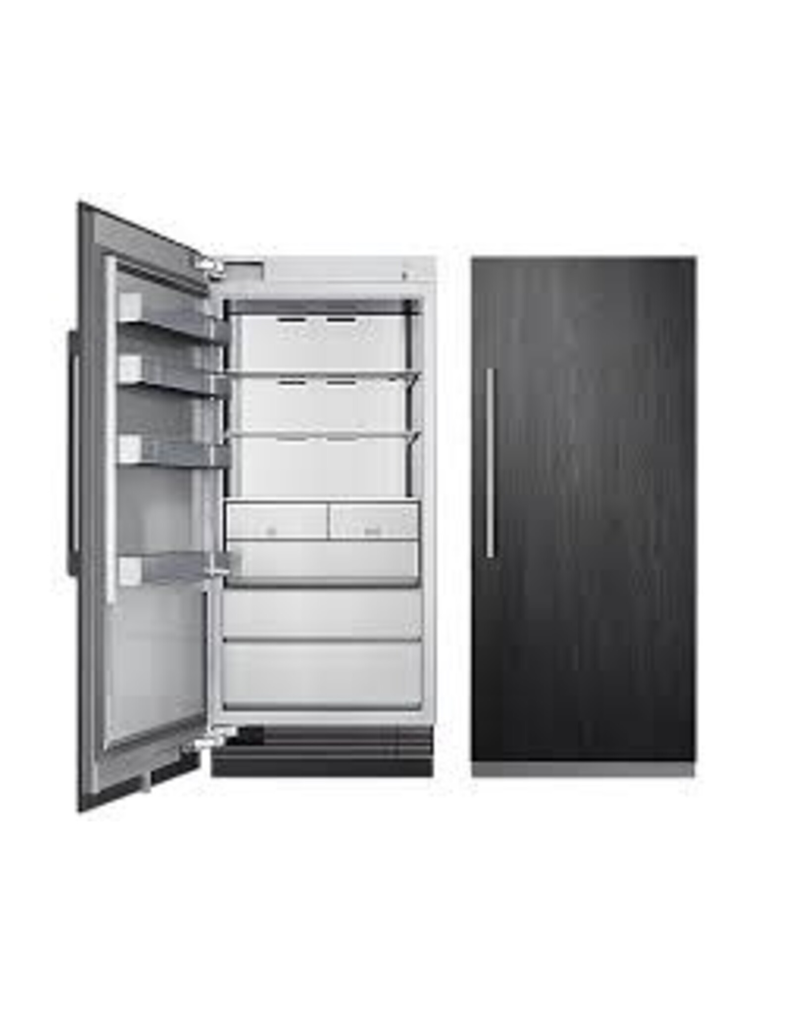 Dacor DRZ36980LAP 36 Inch Panel Ready Freezer Column with 21.4 Cu. Ft Capacity, Push-to-Open™ Door Assist, SteelCool™ Interior, Dual Ice Makers, Power Freeze, Tempered Spill-Proof Shelving, IQ Remote Diagnostics™ and ENERGY STAR®: Left Hinge