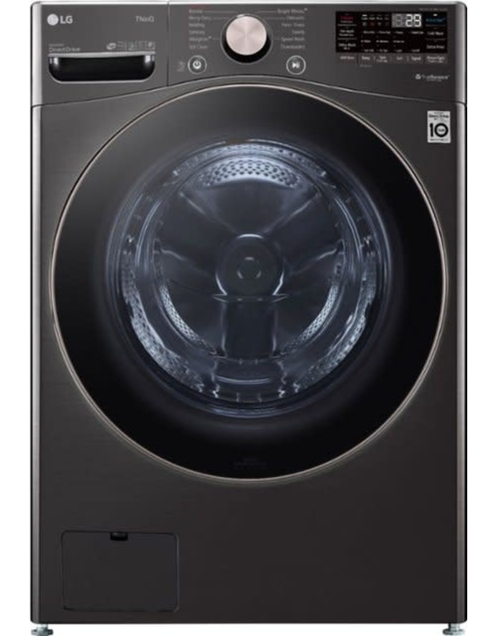 lg WM4000HBA 27 in. 4.5 cu. ft. Black Steel Ultra Capacity Front Load Washing Machine with TurboWash360