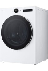 lg DLEX5500W  LG 7.4 cu. ft. Vented Stackable SMART Electric Dryer in White with TurboSteam and AI Sensor Dry Technology