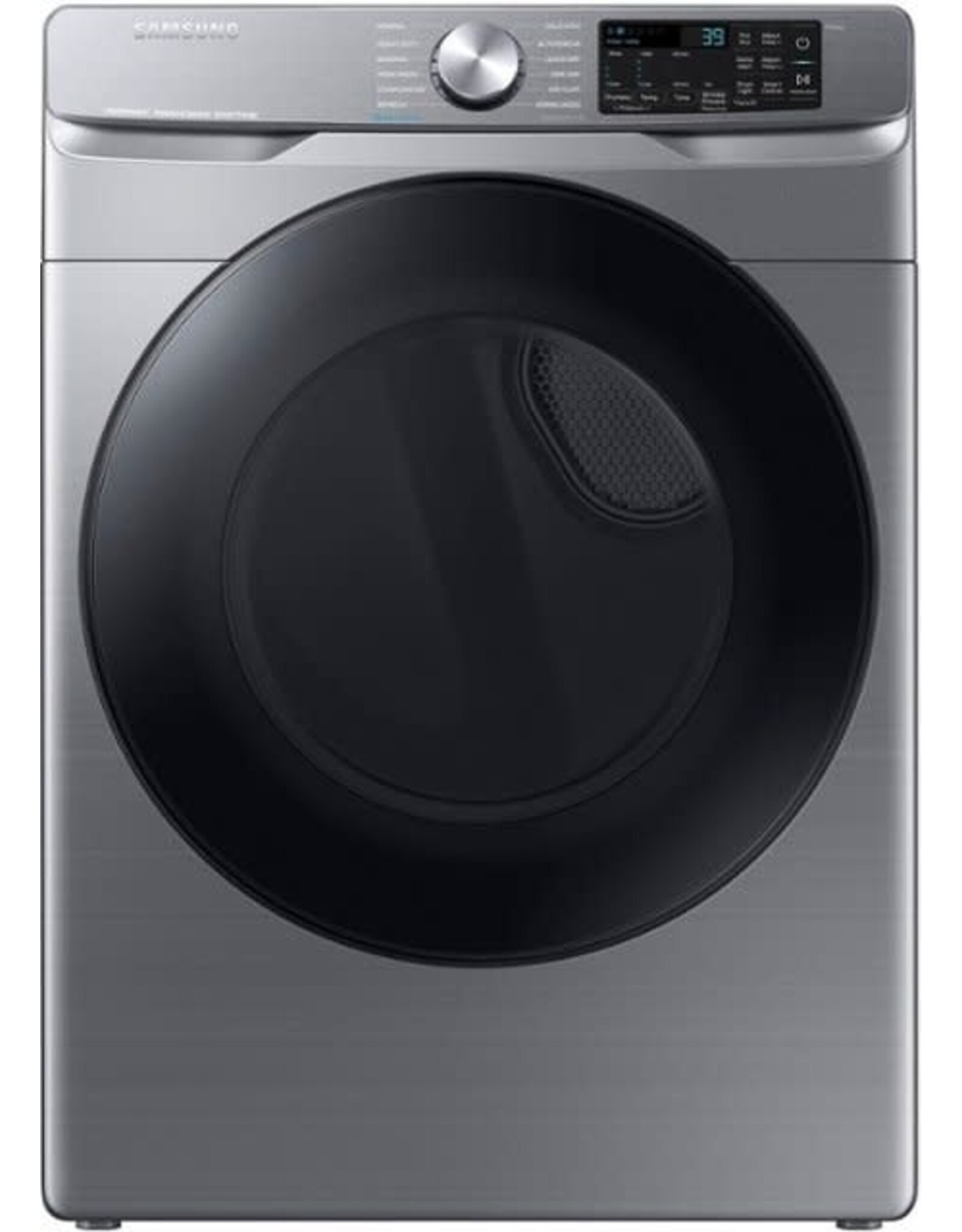 SAMSUNG DVE45B6300P 7.5 cu. ft. Smart Stackable Vented Electric Dryer with Steam Sanitize+ in Platinum