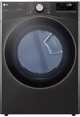 lg DLEX4000B 7.4 cu. ft. Ultra Large Black Steel Smart Electric Vented Dryer with Sensor Dry, TurboSteam & Wi-Fi Enabled