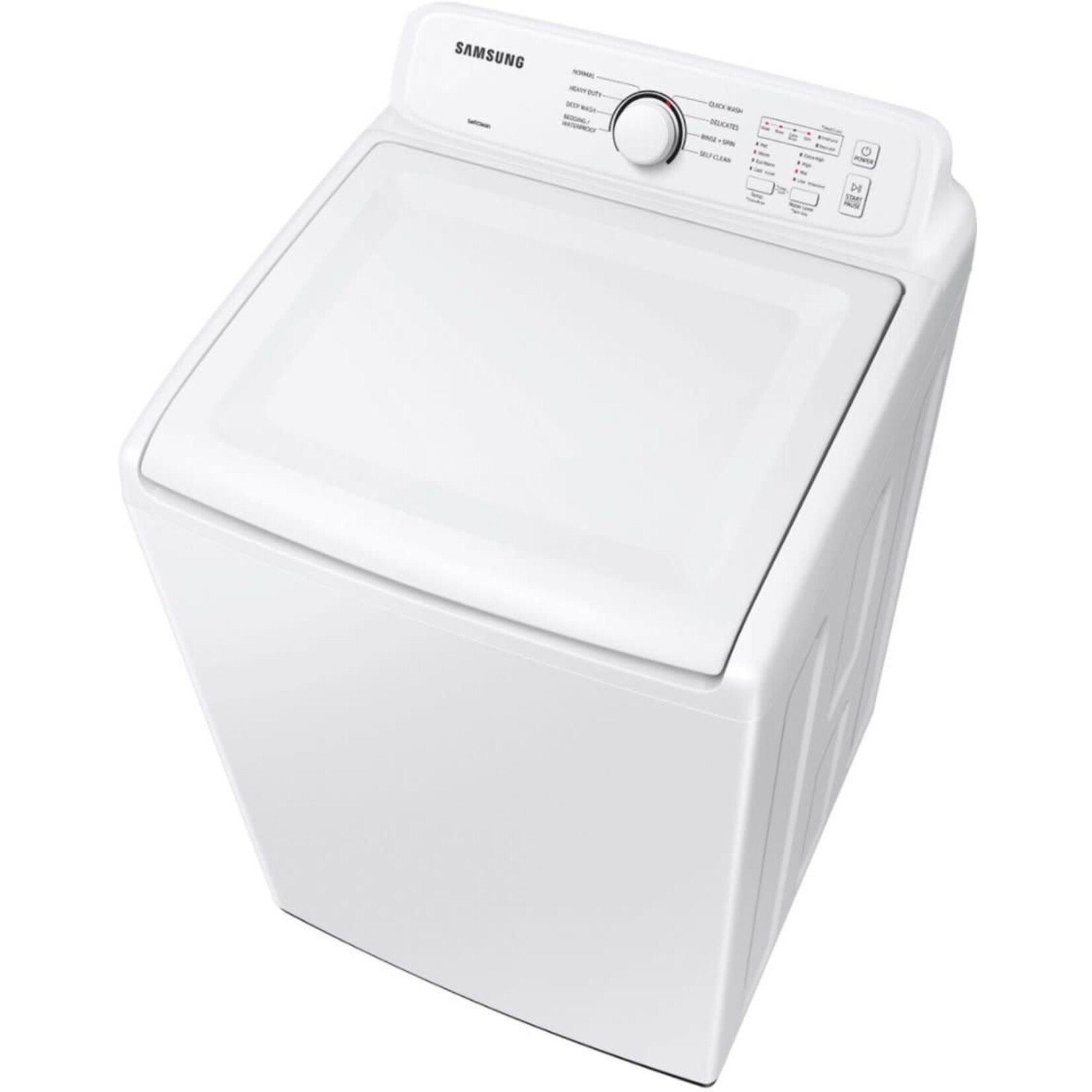 SAMSUNG WA40A3005AW  27 in. 4.0 cu. ft. Capacity White Top Load Washer, Agitator, with Soft Close Lid