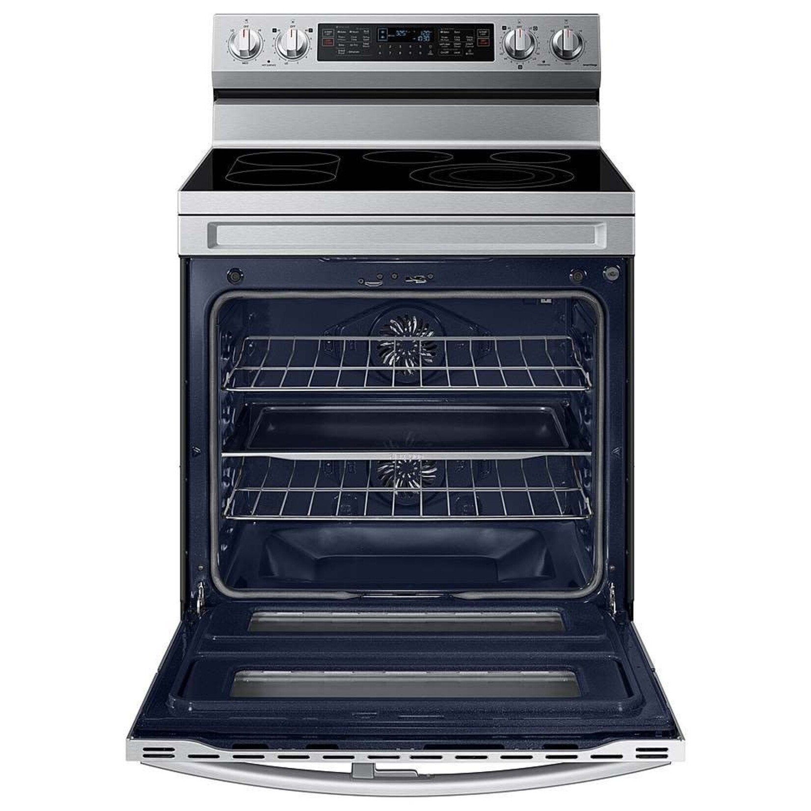 SAMSUNG #NE63A6751SS Samsung - 6.3 cu. ft. Smart Freestanding Electric Range with Flex Duo™, No-Preheat Air Fry & Griddle - Stainless steel