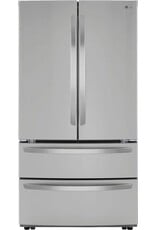 LG Electronics LMWC23626S 23 cu. ft. 4-Door French Door Refrigerator with 2 Freezer Drawers in PrintProof Stainless Steel, Counter Depth