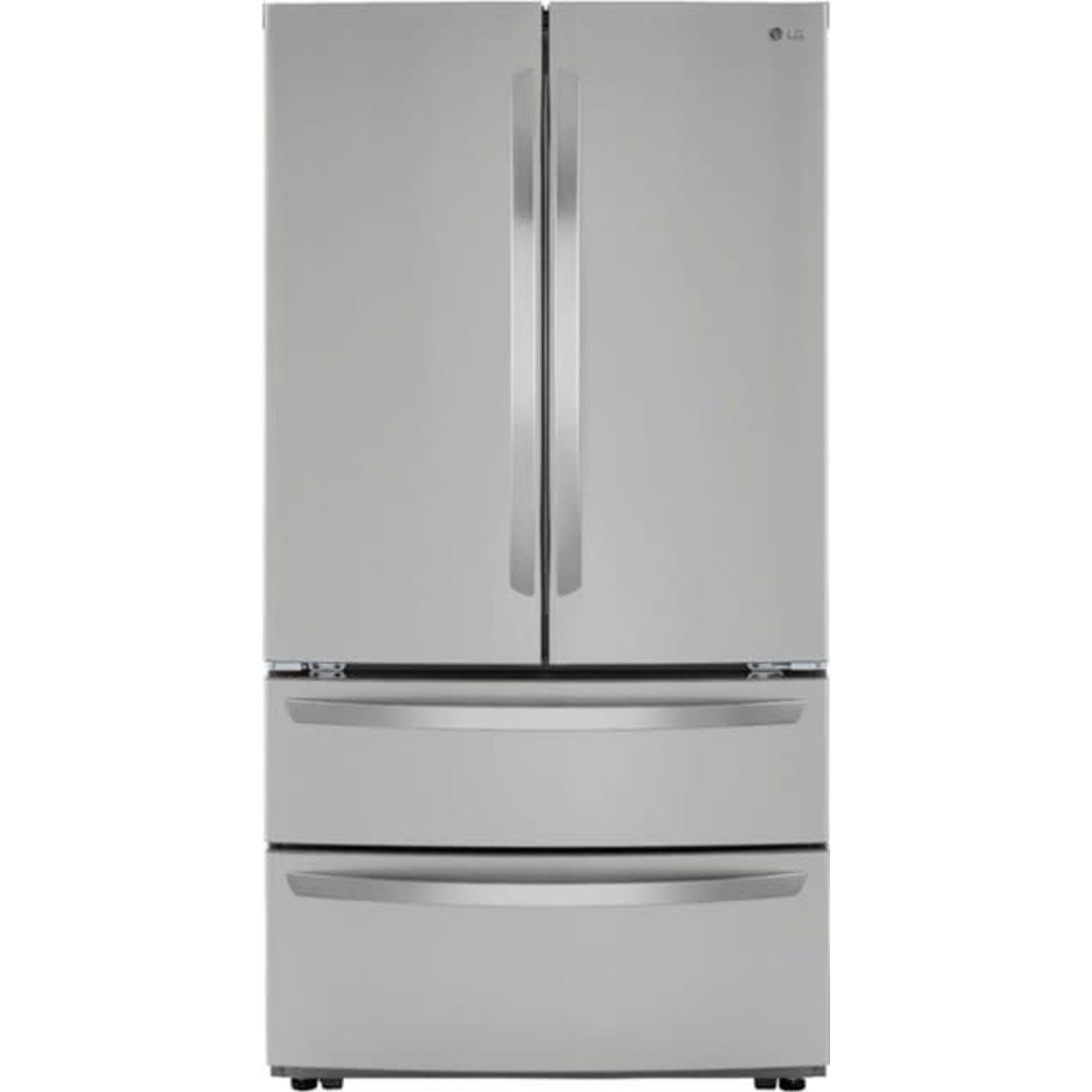 LG Electronics LMWC23626S 23 cu. ft. 4-Door French Door Refrigerator with 2 Freezer Drawers in PrintProof Stainless Steel, Counter Depth