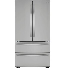 LG Electronics LMWC23626S 23 cu. ft. 4-Door French Door Refrigerator with 2 Freezer Drawers in PrintProof Stainless Steel, Counter Depth