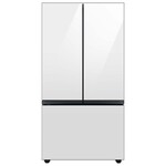 SAMSUNG RF24BB660012 Samsung - BESPOKE 24 cu. ft. 3-Door French Door Counter Depth Smart Refrigerator with Beverage Center - White Glass