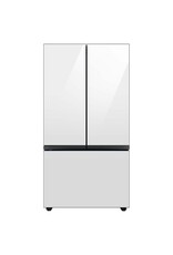 SAMSUNG RF24BB660012 Samsung - BESPOKE 24 cu. ft. 3-Door French Door Counter Depth Smart Refrigerator with Beverage Center - White Glass