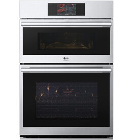 lg WCES6428F  30 in. Combi Double Electric Wall Oven with Instaview, Steam Sous Vide and Air Fry in Stainless Steel